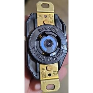 Hubbell Twist Lock 20A 250V Single Receptacle Electrical Outlet